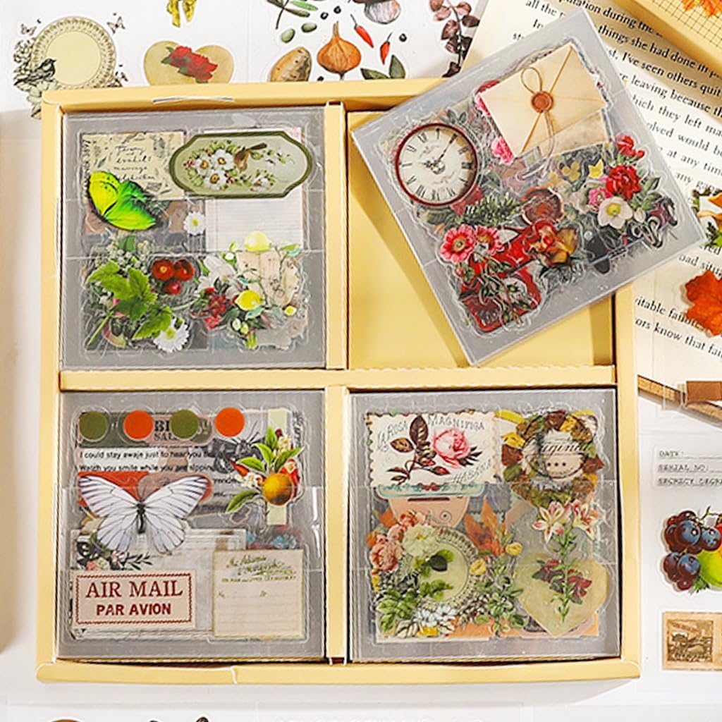 Vintage Journal Sticker Book - 100 Pages | 640pcs