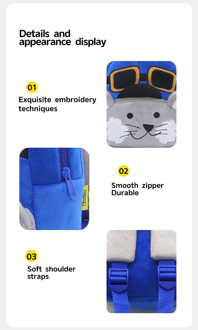 Sporty Animals - Plush Backpacks