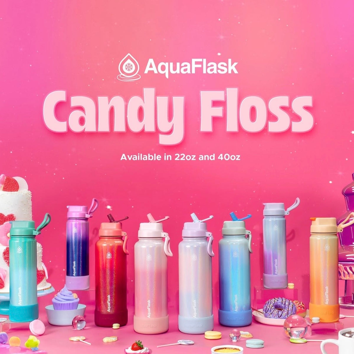 AquaFlask - Candy Floss with Silicone Boot | 22oz