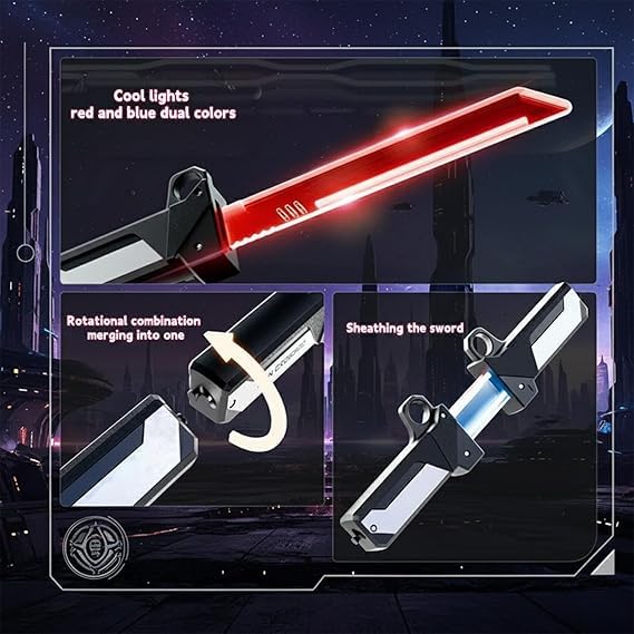 Mini Lightsaber - Telescopic Light Up Sword for Kids