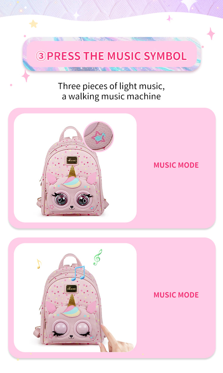 Supercute - Interactive Winking Eyes Backpack, Talking Mode & Music Playback