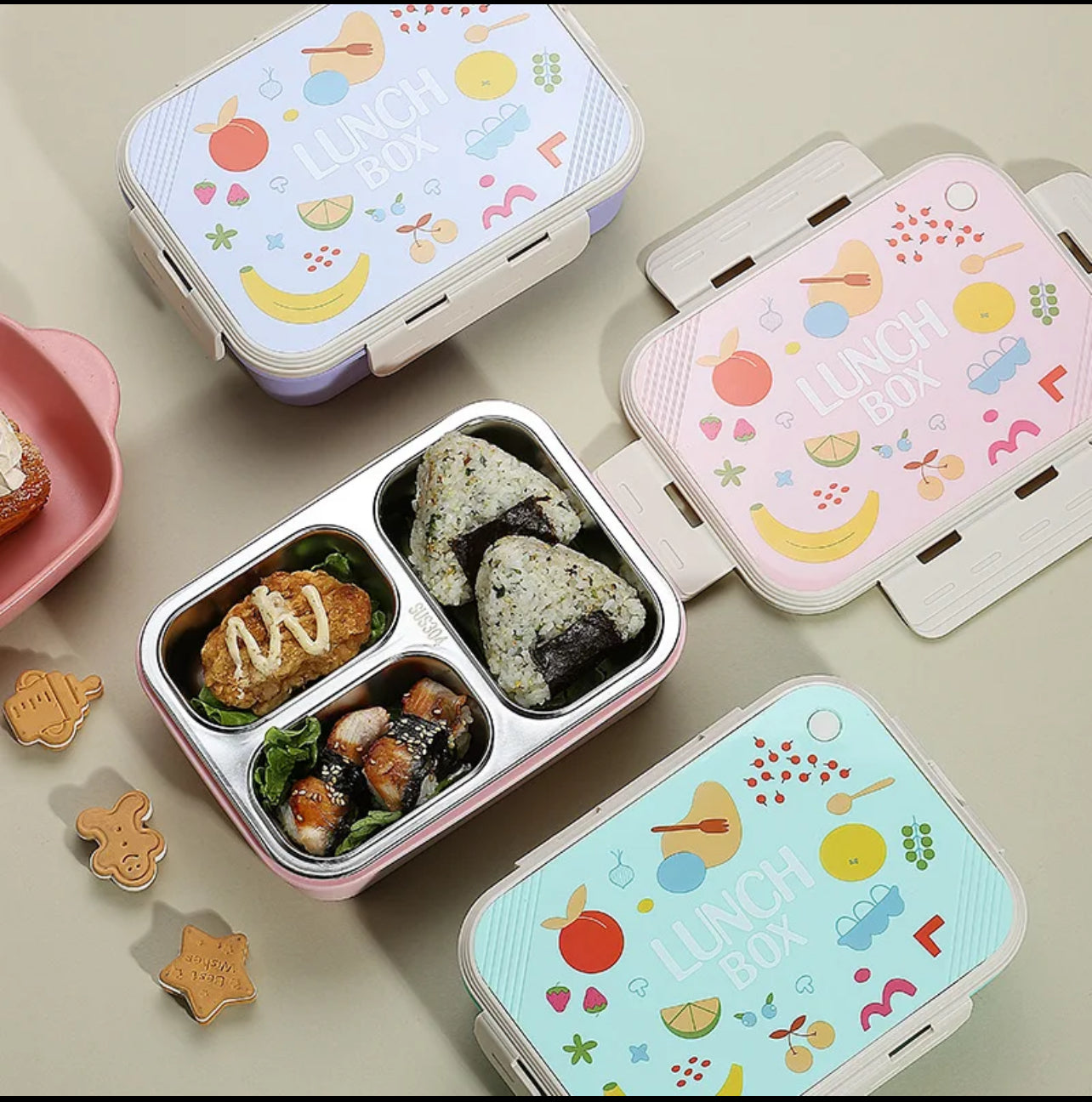 Lunchbox - 3 Compartments | Spill Free | Opaque