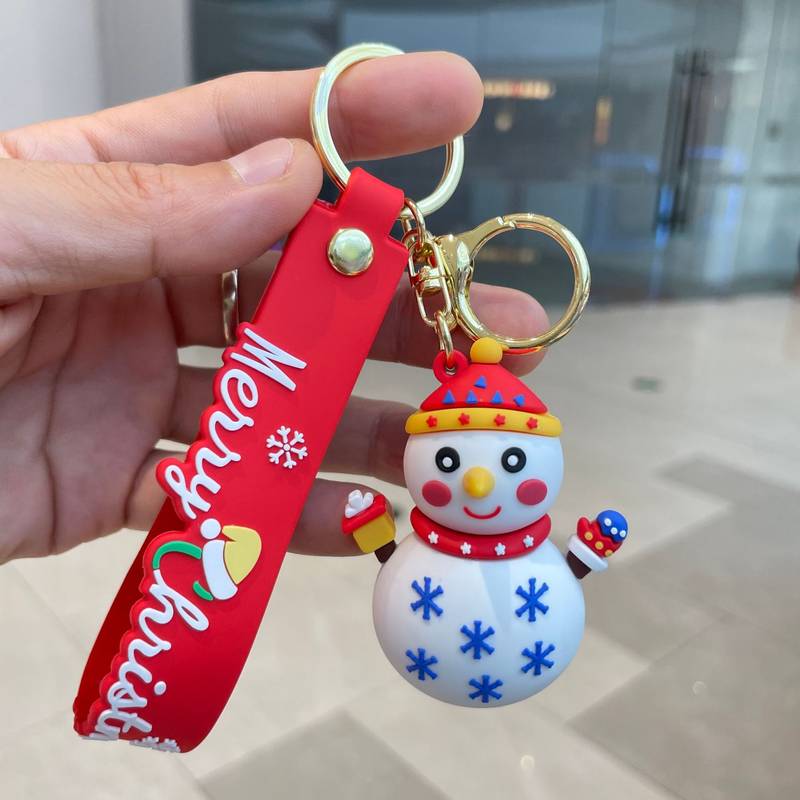 3D Big Silicon Christmas Keychains