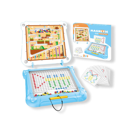 2-in-1 Magnetic Dot Drawing Board & Magnetic Maze for Kids