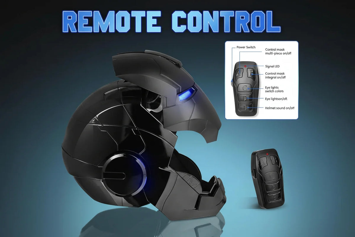 Ironman Black Edition - 1:1 Wearable Helmet with Voice/Remote/Touch Controls