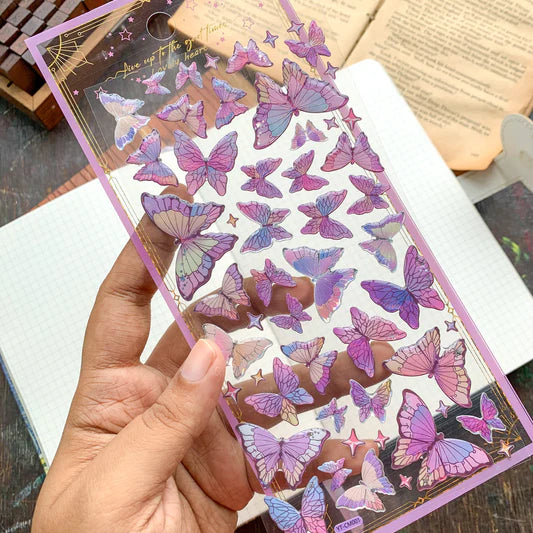 Glittery Butterfly Stickers