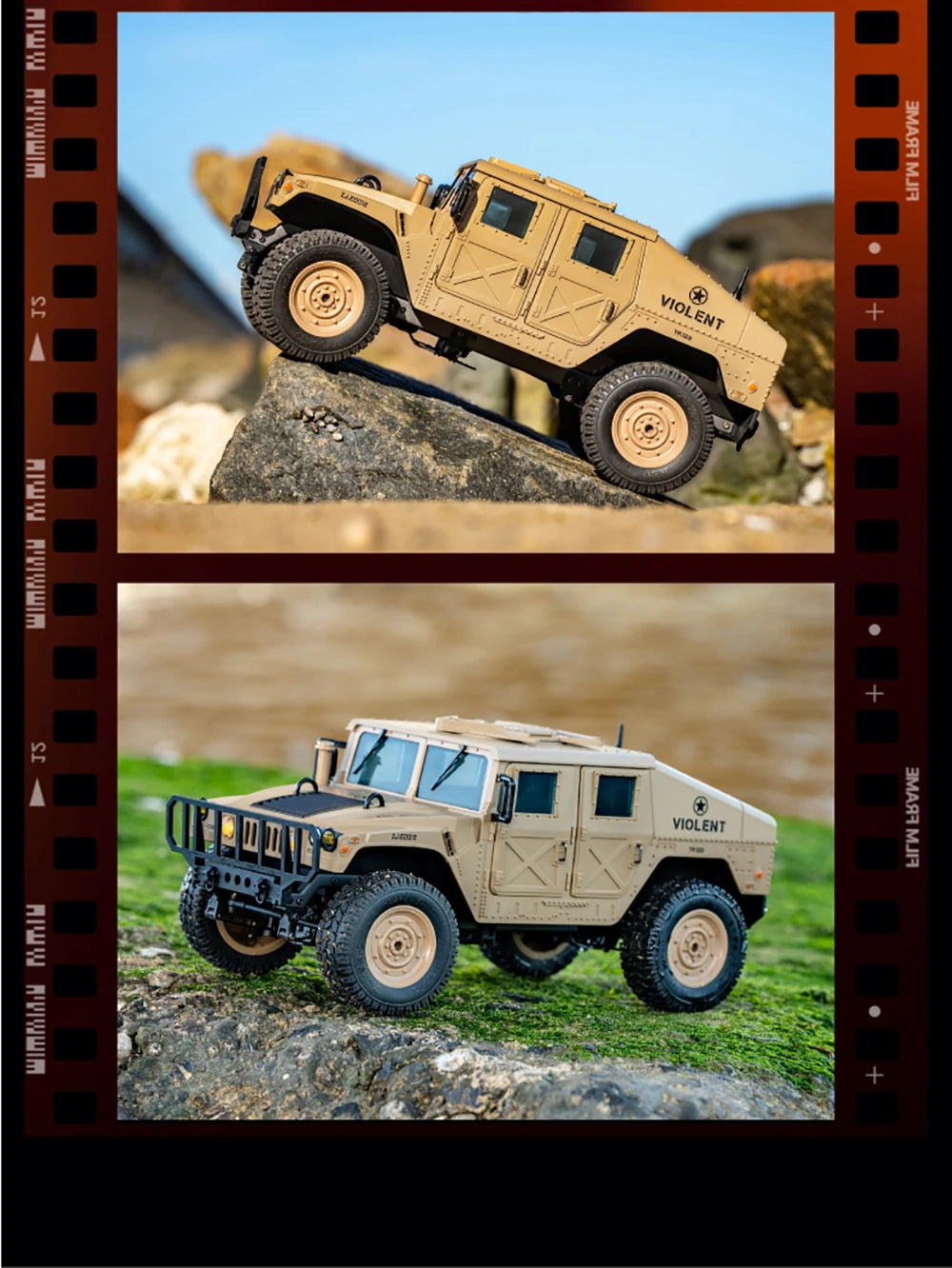 JJRC - Hummer Military Simulation 1/14 2.4G 4WD RC Crawler