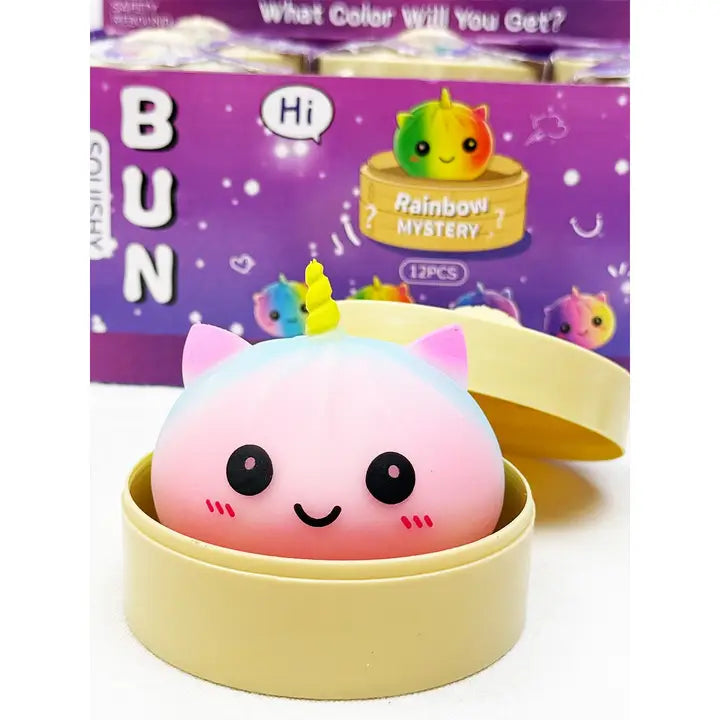 Unicorn Squishy Rainbow Bun - 1pcs