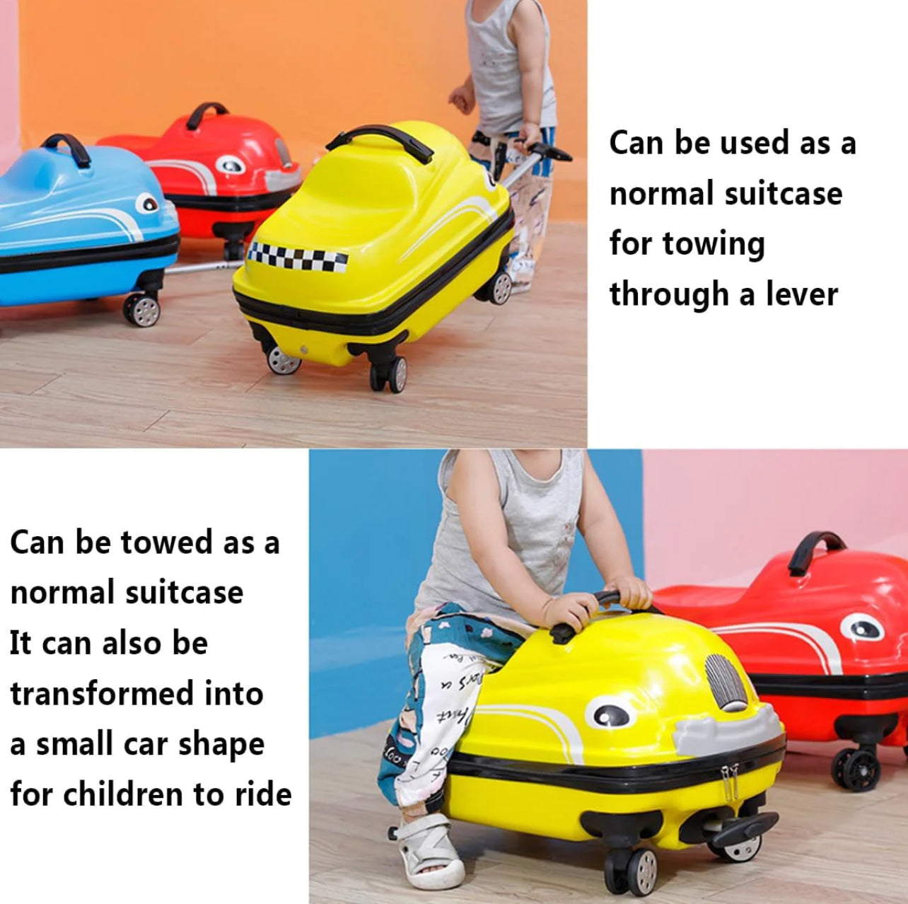 Ride On - Children's Trolley with Playful Car Designs