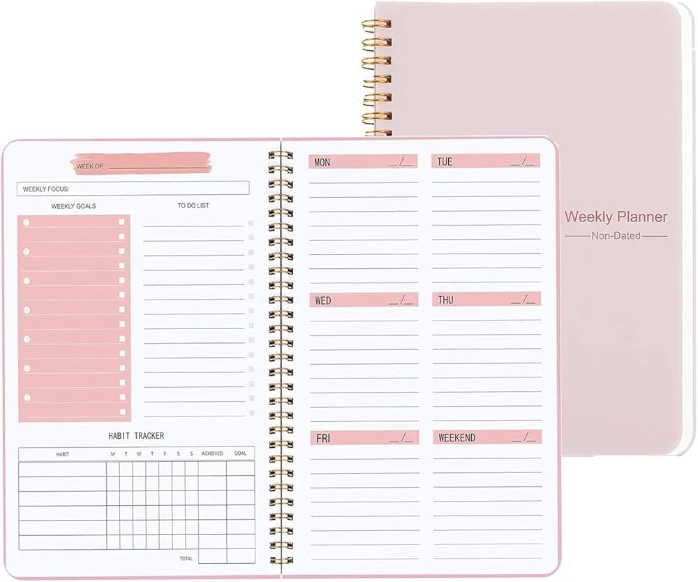 Weekly Planner - Undated Yearly Planning Book