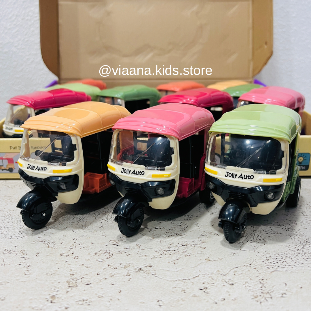 Auto Rickshaw - Musical Pull-Back Toy