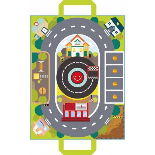 Cartoon Vehicle - Big Mat with Sliding Car Set with Music, Light