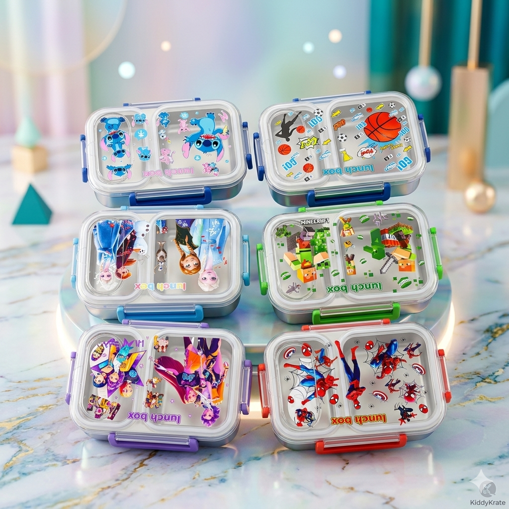 2 Grid 600ml Lunchbox | Spill Free