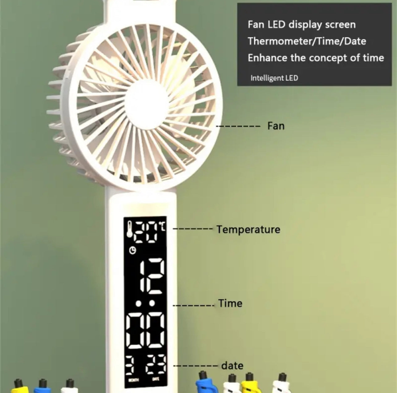 Stylist Desk Lamp - Fan + Clock