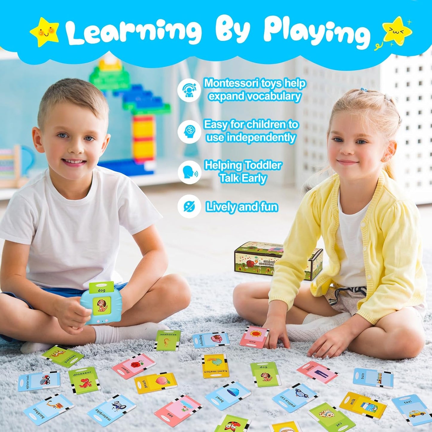 Upgraded Educational Card Game - Fun Learn for Toddlers