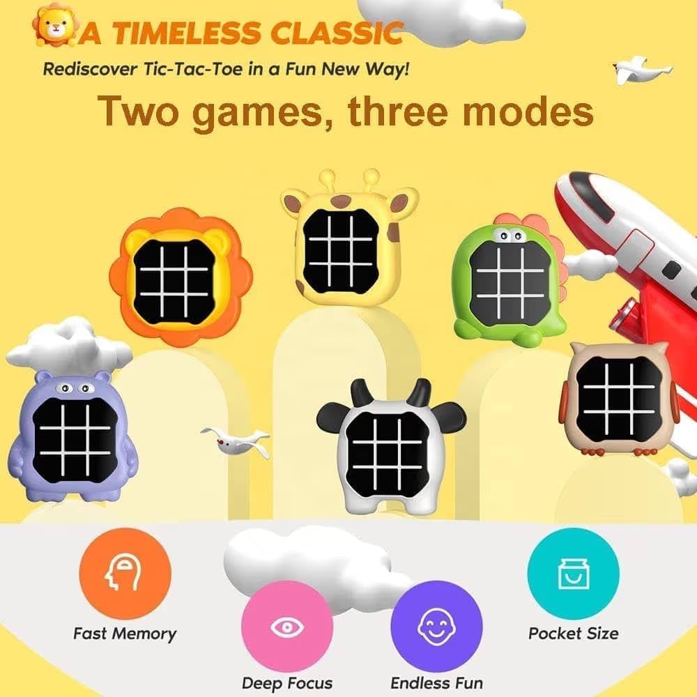 3D Animal Shaped Electronic Tic Tac Toe & Memory Game