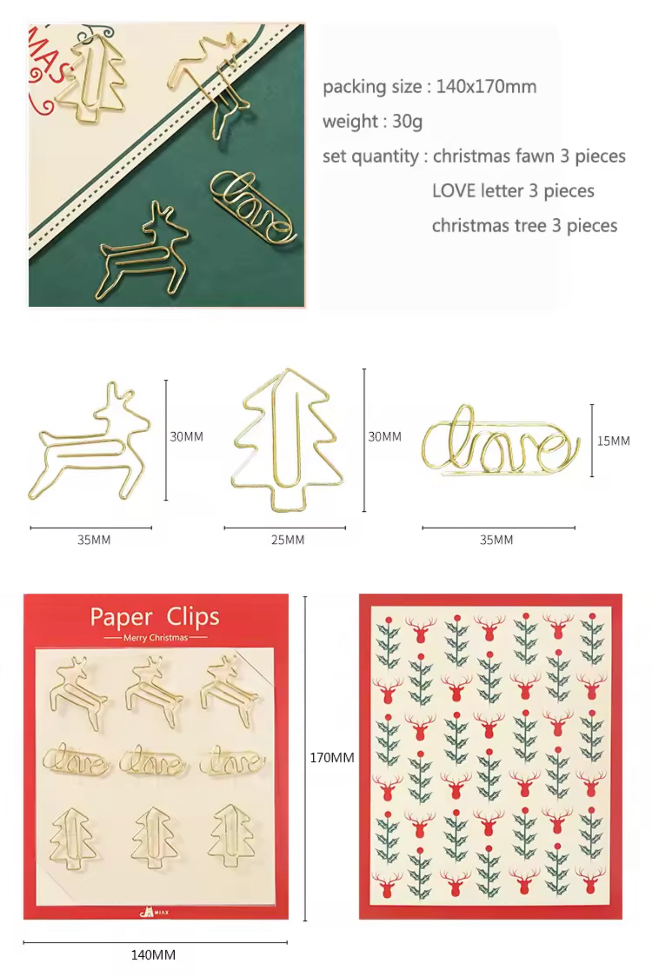 Christmas - Golden Paper Clips