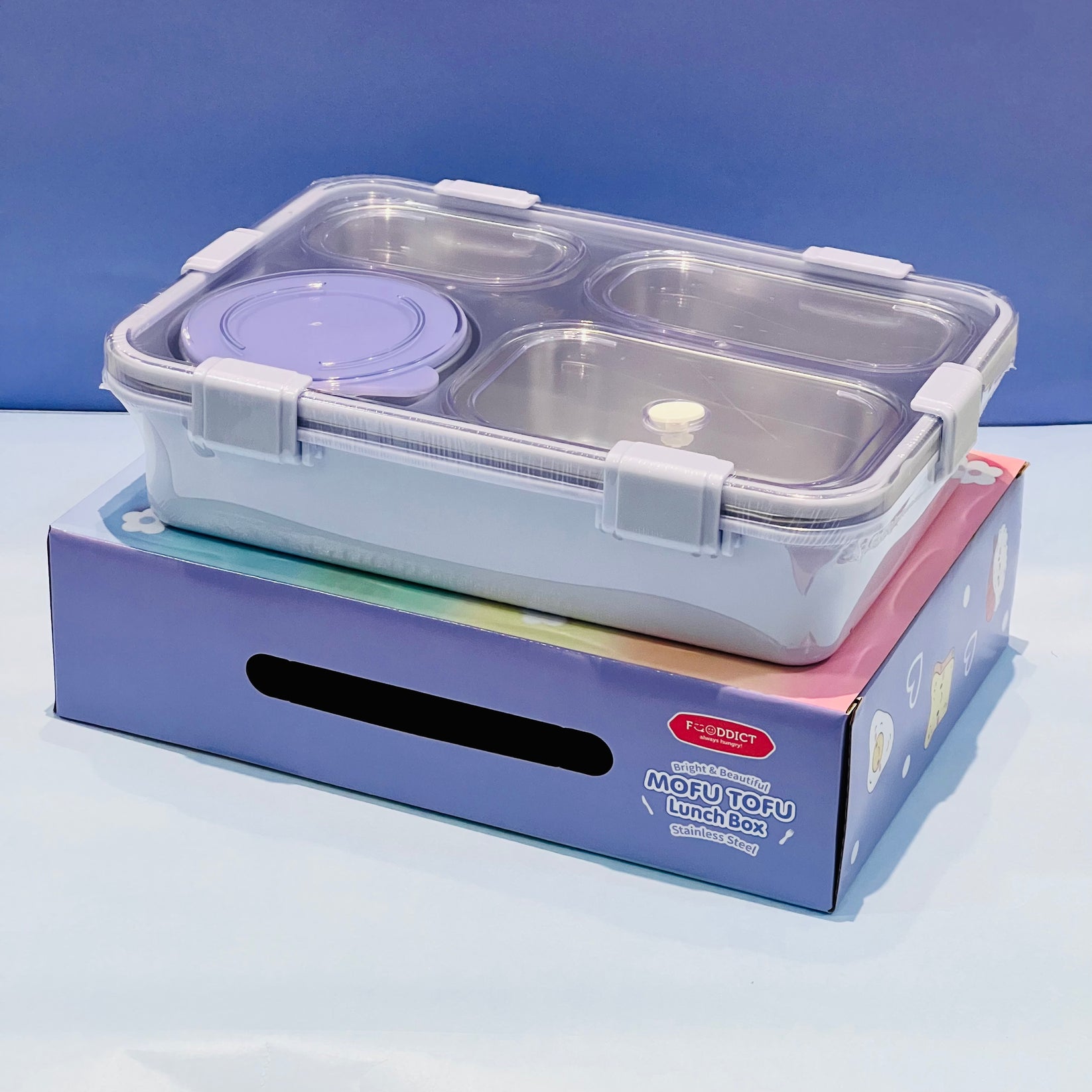 Pastel Lunchbox with 4 Compartments Best for Adults and Teenagers