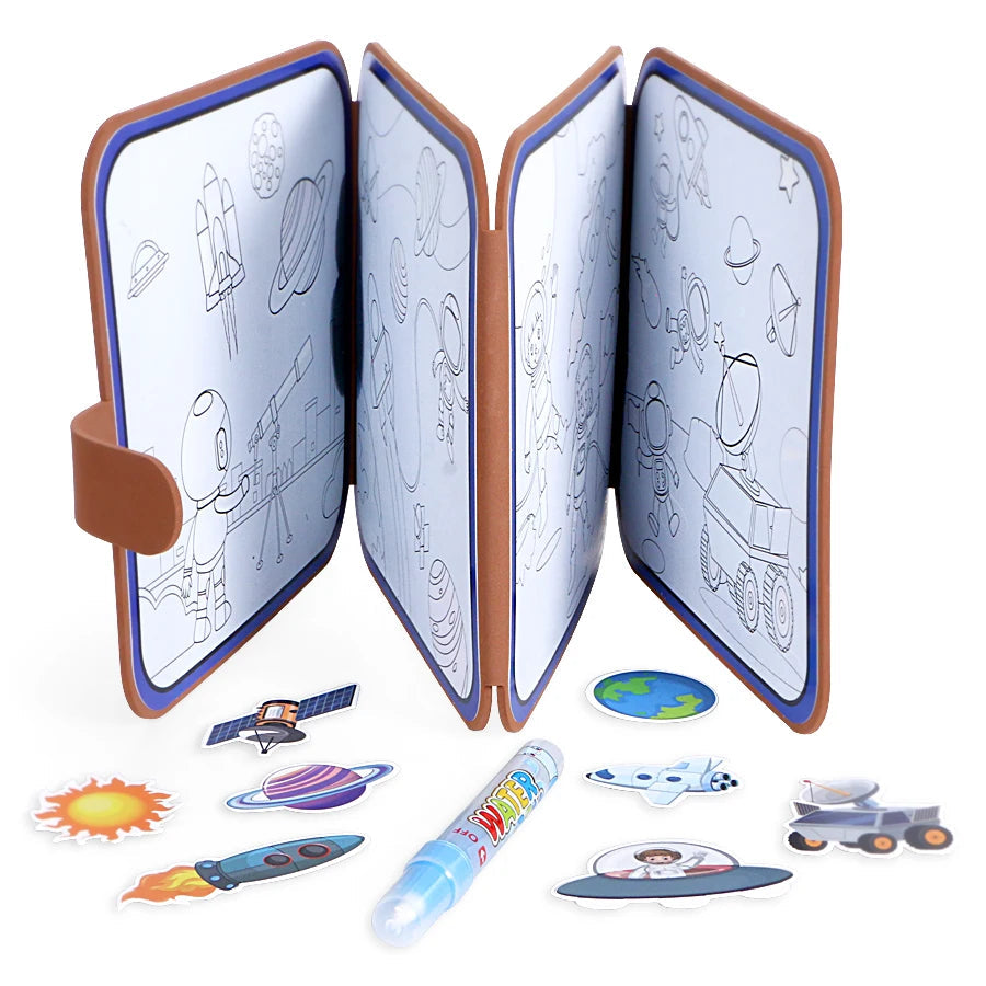 Magical Water Painting - Reusable Book with Brush