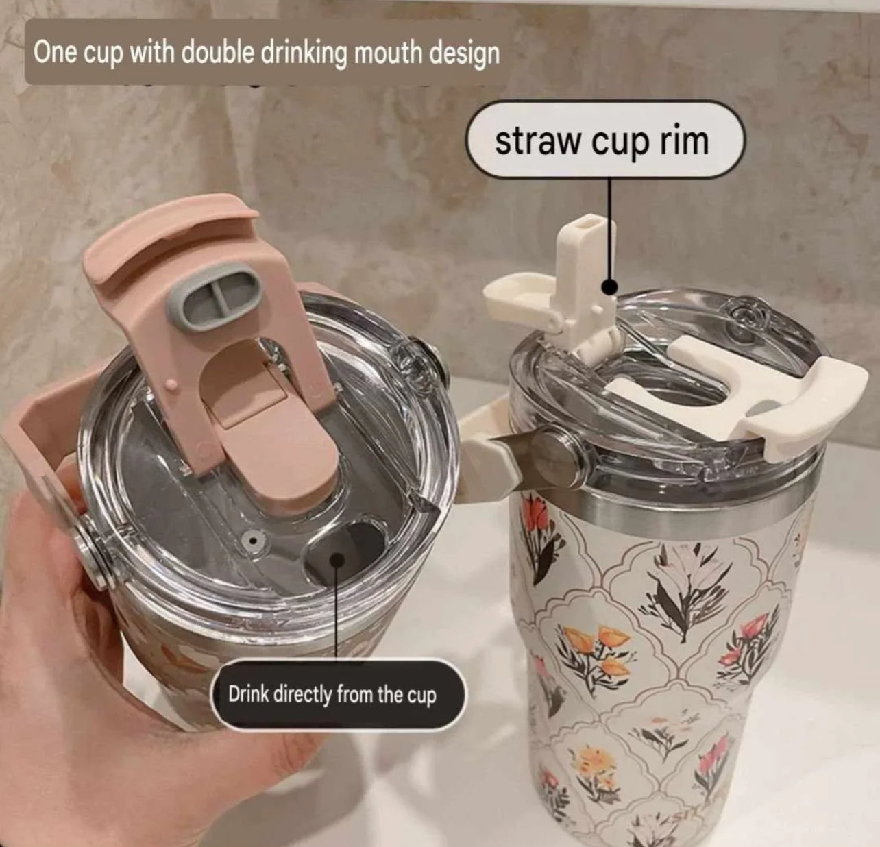 Sitarayuri Floral - Flip Straw | 600ml