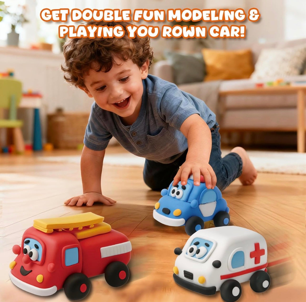 Cars - DIY Pull Back Cars Air Clay