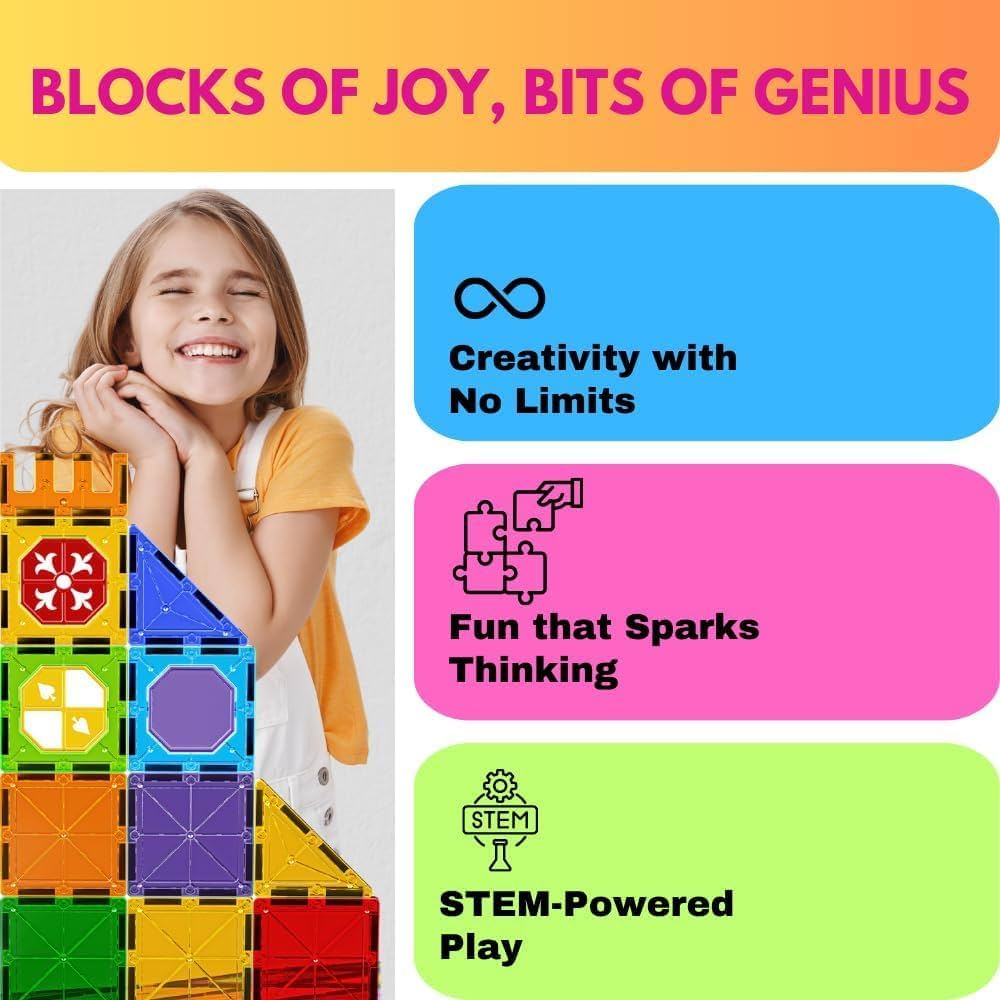 75pcs Magnetic Tiles - Learn n Play