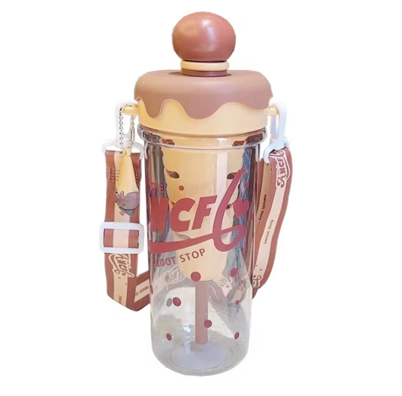 Ice Cream Straw Cup with Sling n Stainer | 880ml
