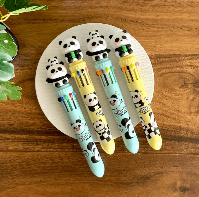 Panda - 10 in 1 multicolor Pens