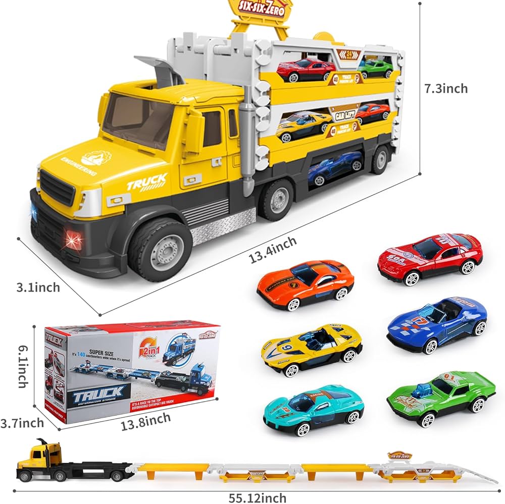 Container Truck - 4.6ft Foldable Track | Ejection Car