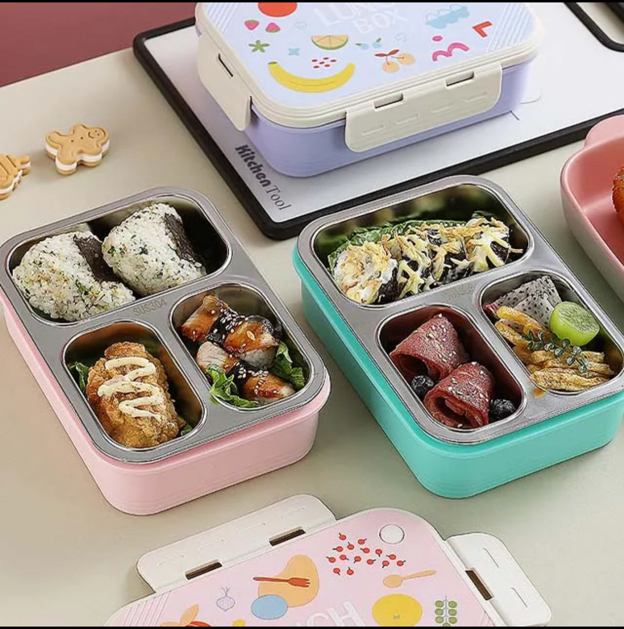 Lunchbox - 3 Compartments | Spill Free | Opaque