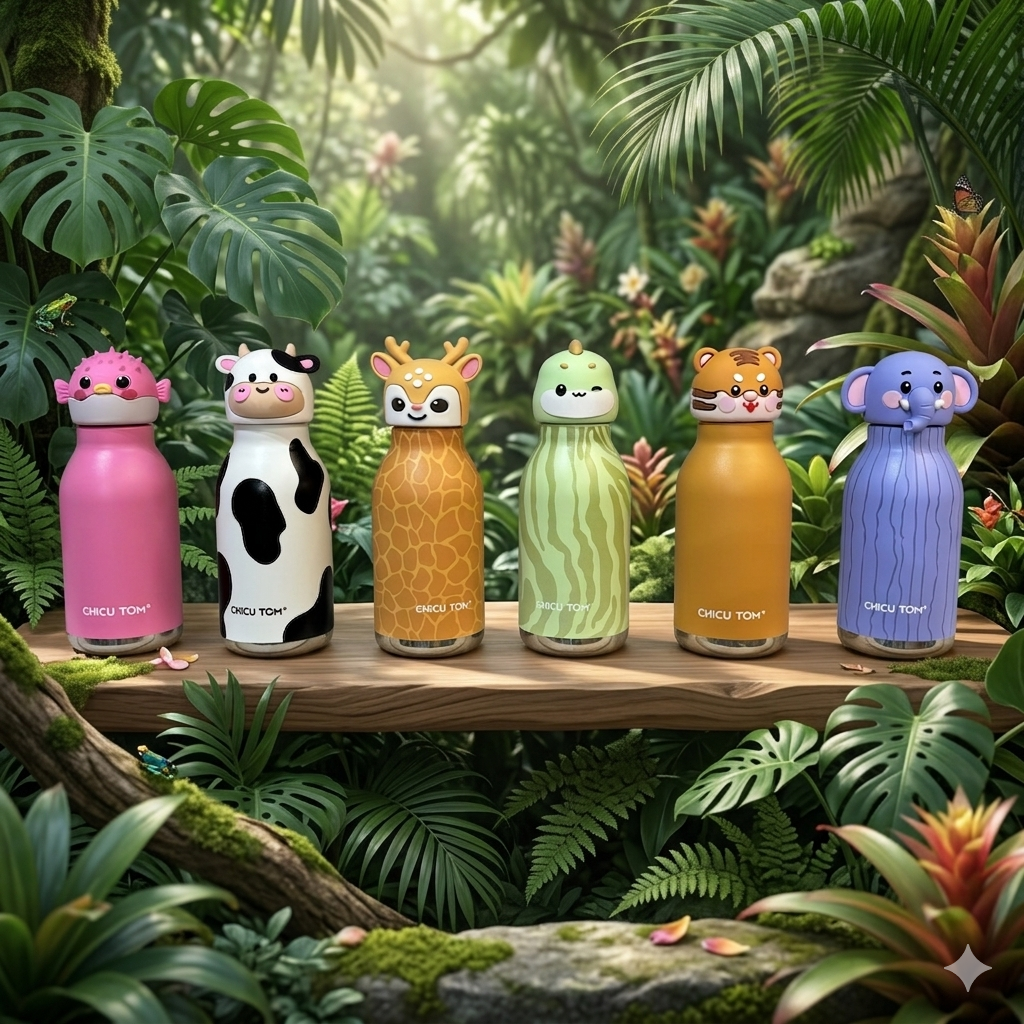 Chicu Tom - 3D Animal Steel Bottle (20th May Dispatch)