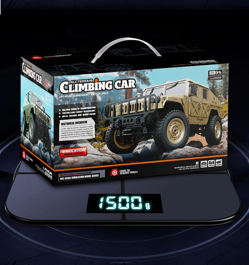 JJRC - Hummer Military Simulation 1/14 2.4G 4WD RC Crawler