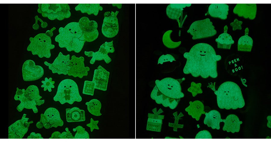 3D Puffy - Glow in Night Stickers