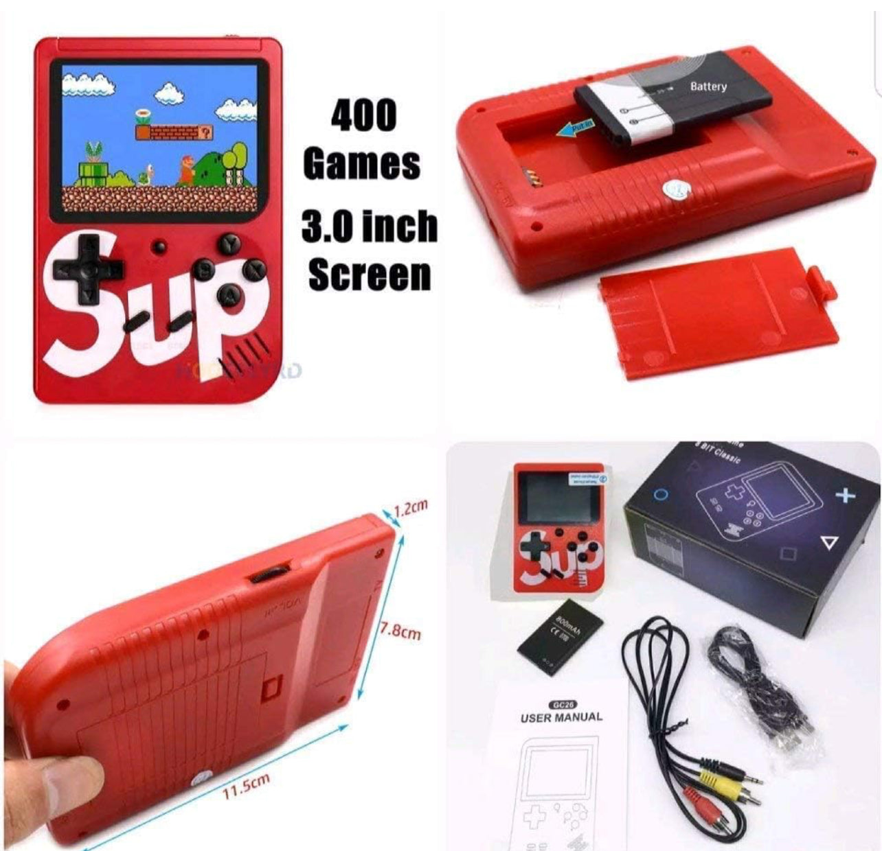 Sup Game Box - 400 Retro Games | 3” HD Screen