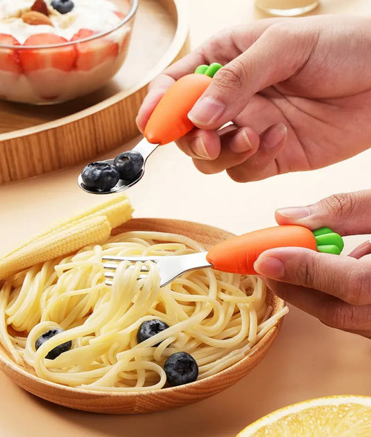 Carrot - Silicone Spoon-Fork Set