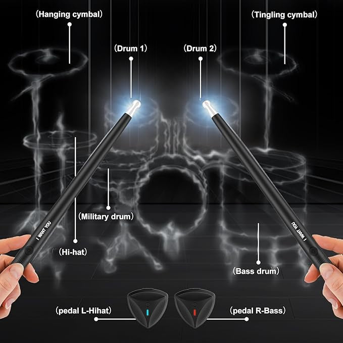 K20 Electronic Air Drum with Sticks