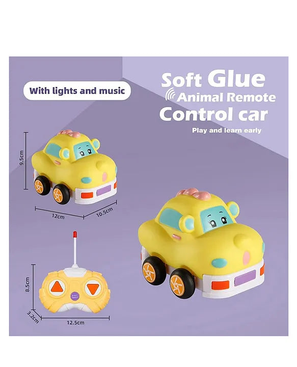 RC Vinyl Car with Music and Lights, Washable & Detachable Body