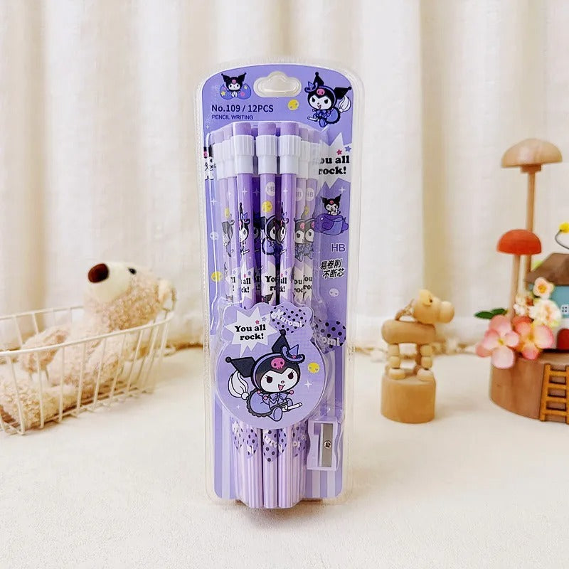 Sanrio Character Pencil Set | 12pcs