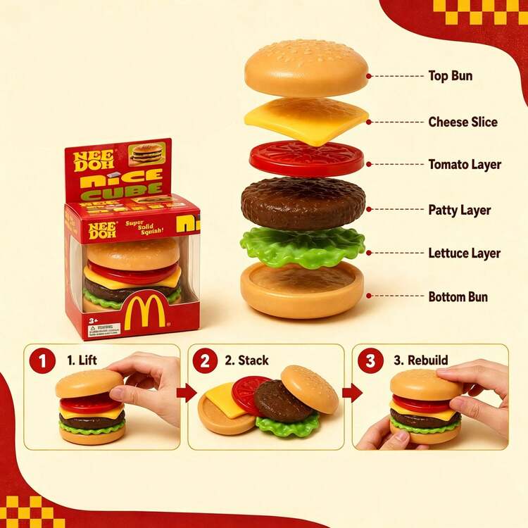 Nee Doh -  McNeeDoh Soft Squeeze Burger