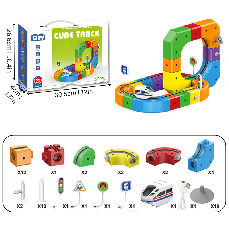 51pcs Electric Train - STEM Educational Flexible Race Track