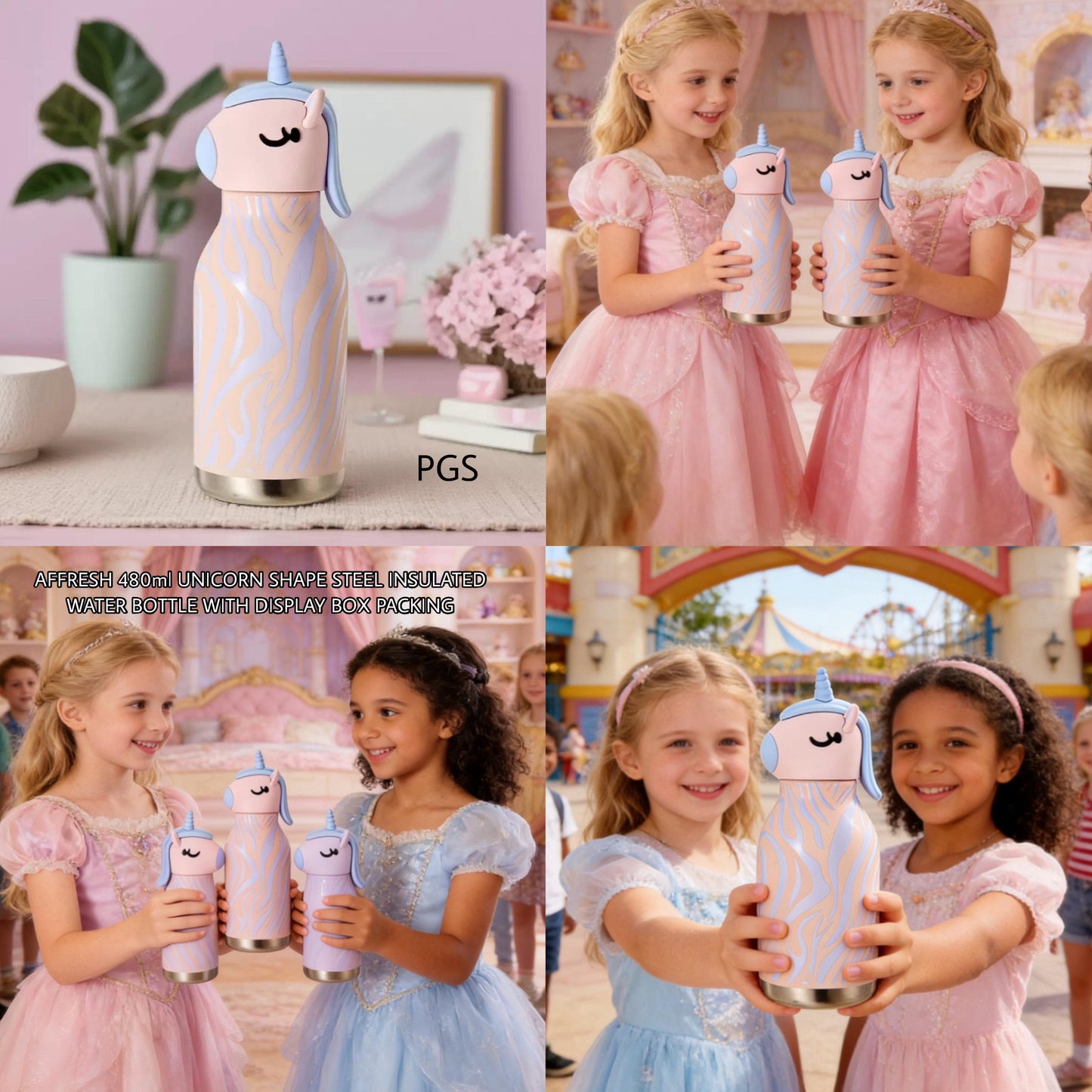 Afresh - Unicorn Insulated 3D Bottle