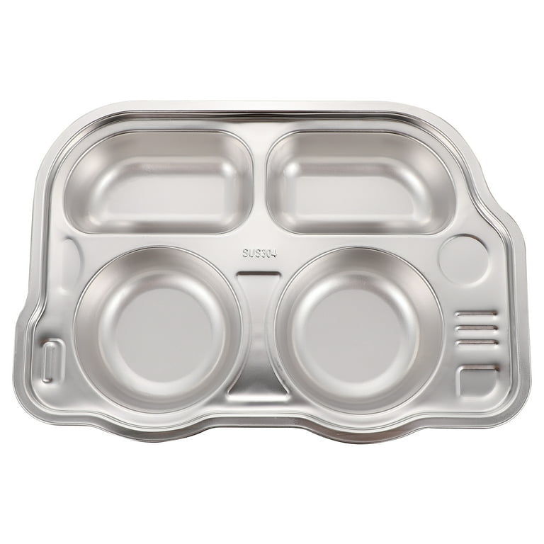 Stainless Steel Feeding Plates | Eat, Fun and Learn