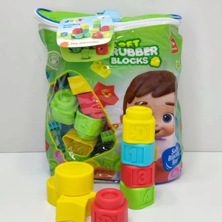 Kids Learn - 56Pcs Soft Rubber Blocks