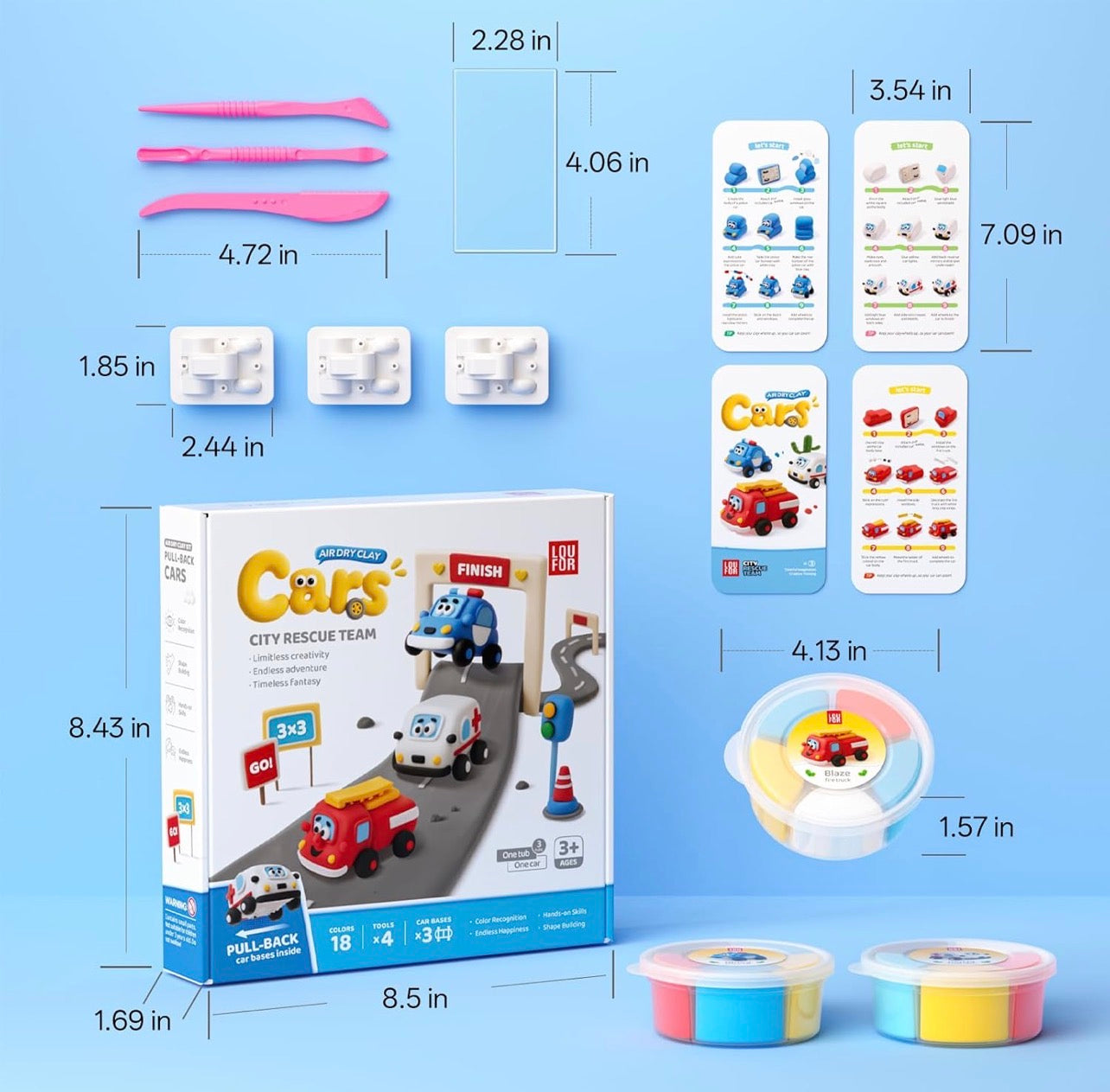 Cars - DIY Pull Back Cars Air Clay