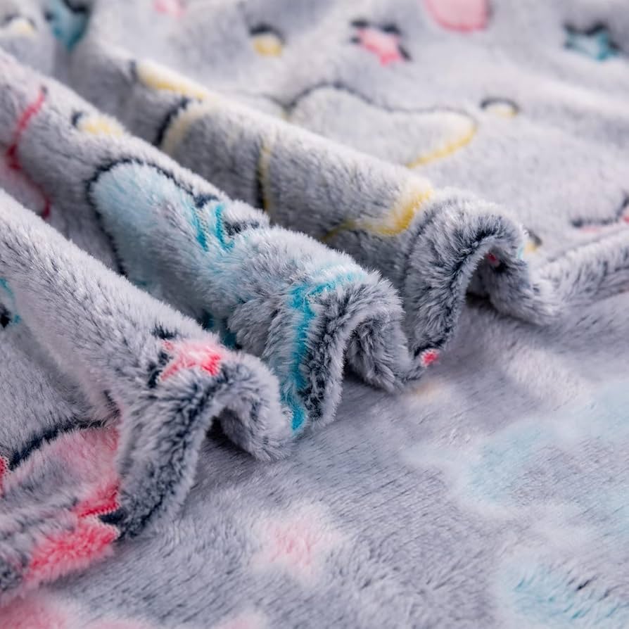 Super Soft Cozy Furry Big Blanket - Glow in The Dark (5ft x 6ft)