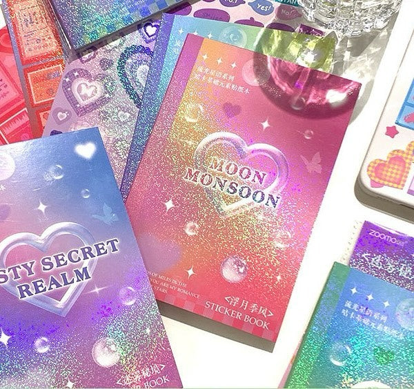 Misty Secret Realm - 24 Sheets Glitter Sticker Book