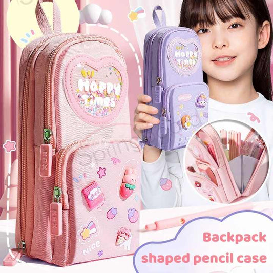 School Bag Shape Kawaii Pencil Pouch
