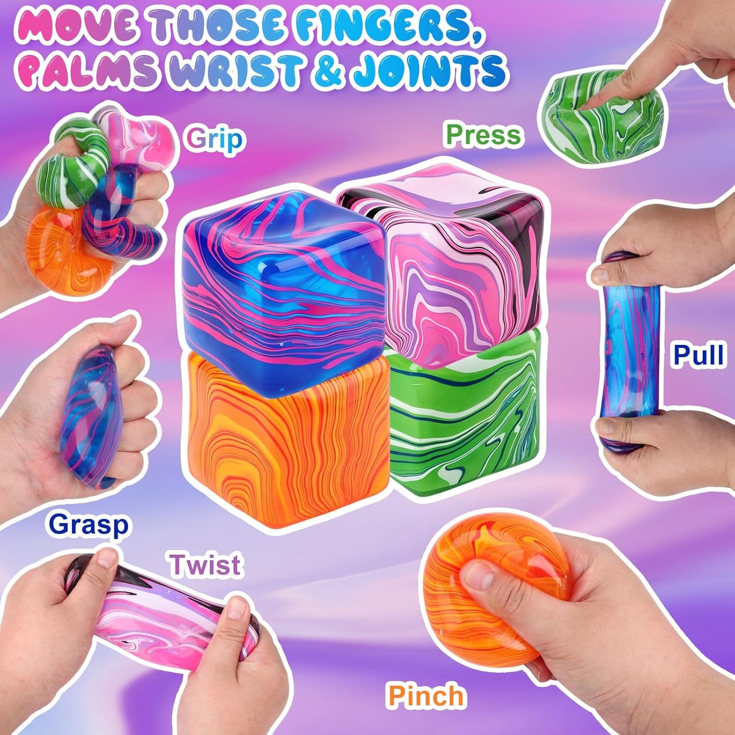Cube Squeeze Ball - Swirl Edition | 1pcs