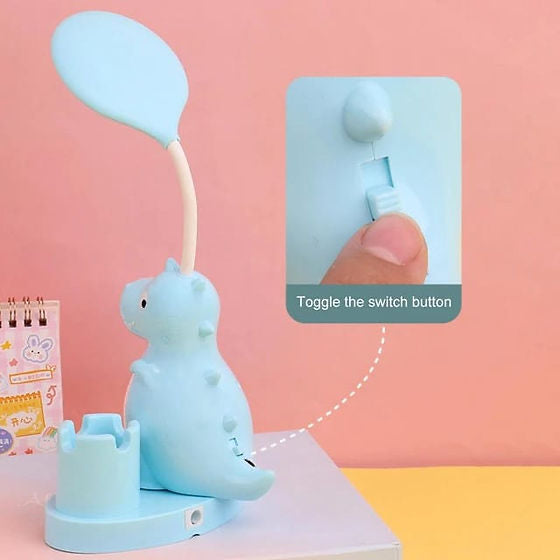 Cute Dino Table Lamp | Night Lamp | Pen Stand with Sharpener