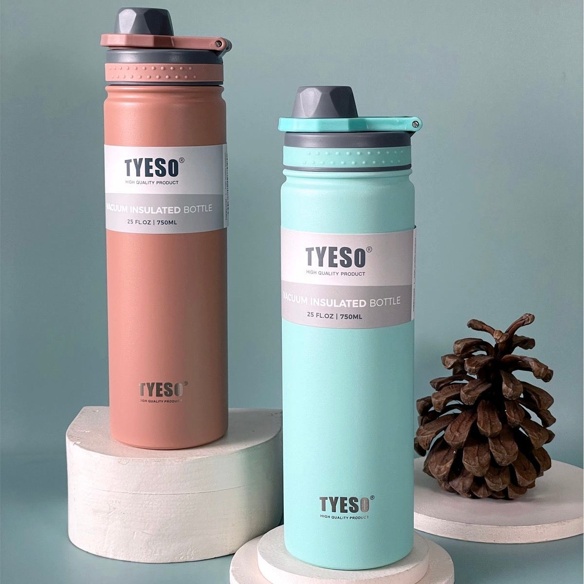 750ml Tyeso - Insulated Vacuum Steel Bottle (Hot/Cold)